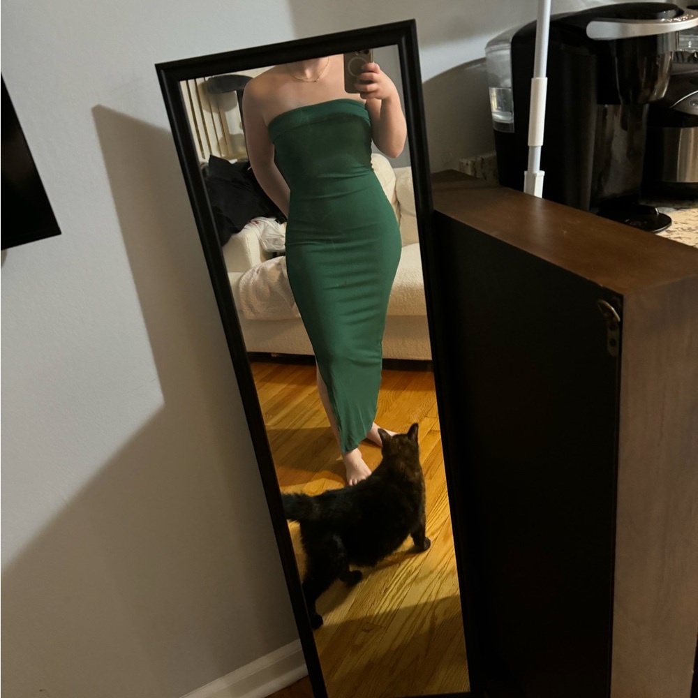 PrettyGarden Teal Strapless Dress
